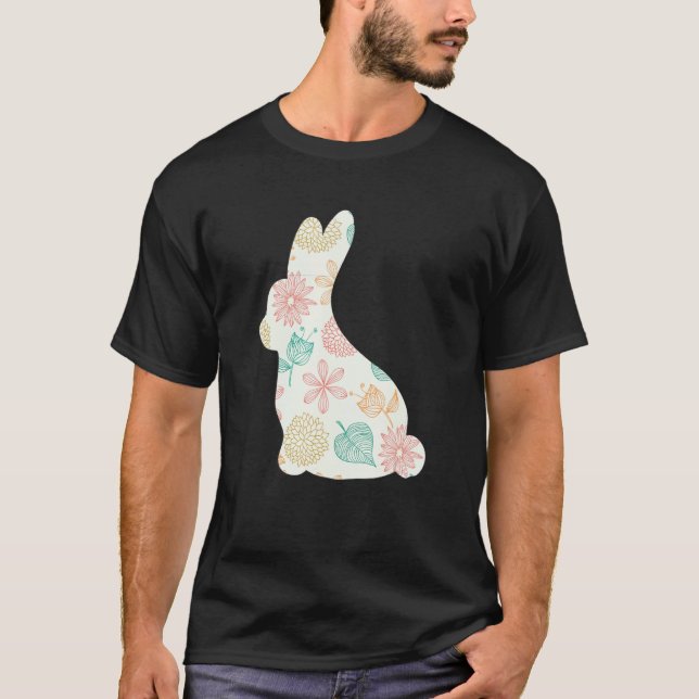 Womens Mama Bunny Floral Mommy Bunny Easter Mom T-Shirt (Vorderseite)