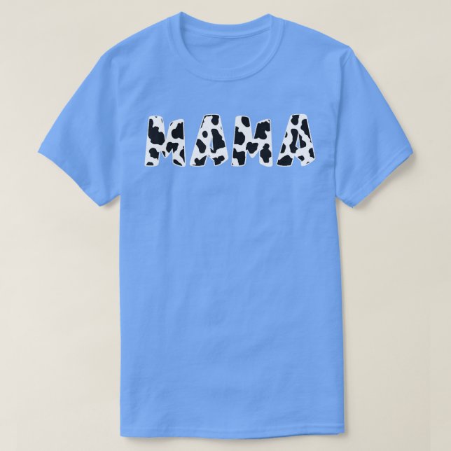 Womens Mama Cow Print Cow Pattern Farmer Mom Mothe T-Shirt (Design vorne)