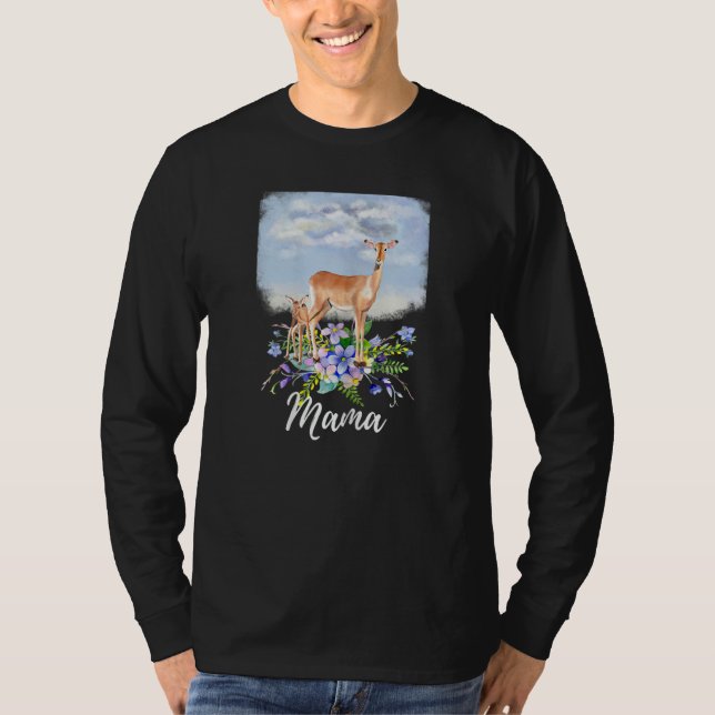Womens Mama Deer Mommy Cute Doe New Mom  For Mothe T-Shirt (Vorderseite)