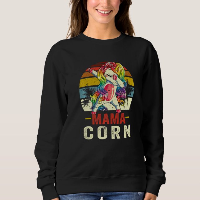 Womens  Mamacorn Unicorn Costume Mom Mother's Day Sweatshirt (Vorderseite)