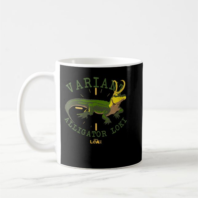 Womens Marvel Loki Alligator Variant V-Neck Kaffeetasse (Links)