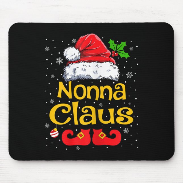 Womens Matching Family Christmas Santa Hat Xmas Fu Mousepad (Vorne)