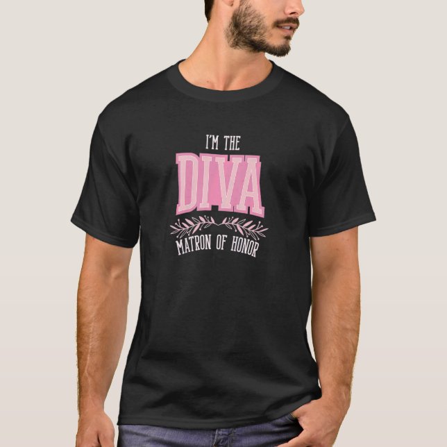 Womens Matron of Honor Diva Matching Bachelorette T-Shirt (Vorderseite)