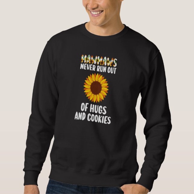 Womens Mawmaw never run out of hugs and cookies gr Sweatshirt (Vorderseite)