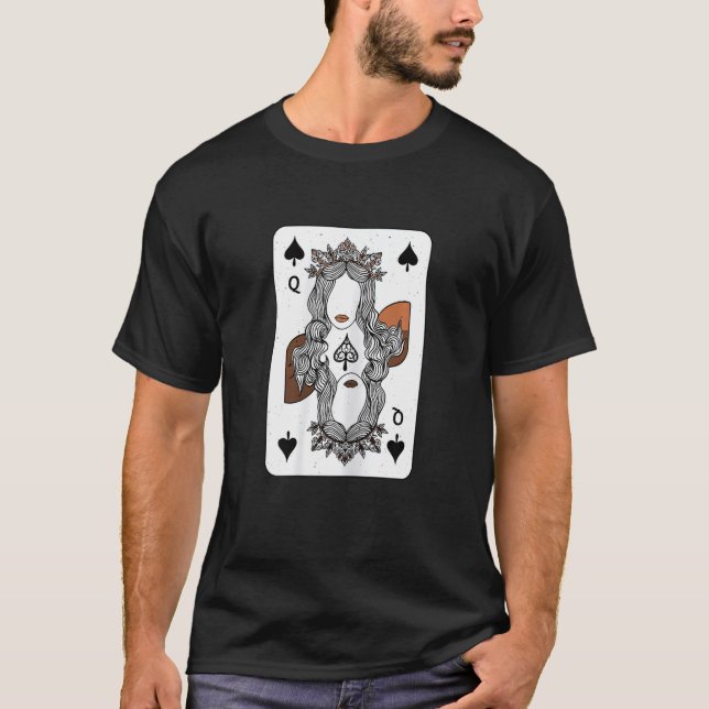 Womens Melanin Queen Of Spades Black History Month T-Shirt (Vorderseite)