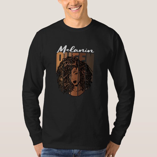 Womens Melanin Queen Tee African American Strong B (Vorderseite)
