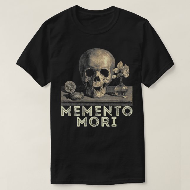 Womens Memento Mori Stoicism Philosophie Philosoph T-Shirt (Design vorne)