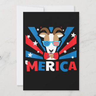 Womens Merica Goat Einladung