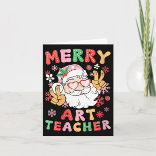 Womens Merry Art Teacher Weihnachtskunst Lehre Xm Karte