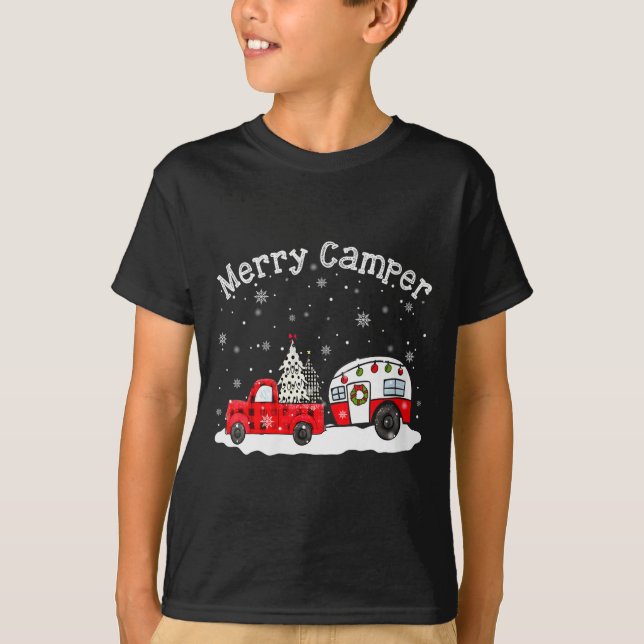 Womens Merry Camper Christmas Santa Claus Camng Re T-Shirt (Vorderseite)