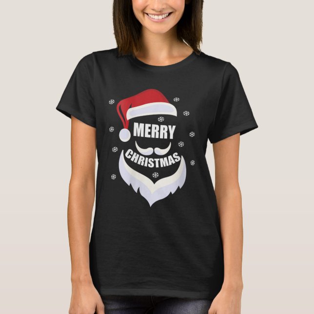 Womens Merry Christmas -fun Santa Claus Father Xma T-Shirt (Vorderseite)