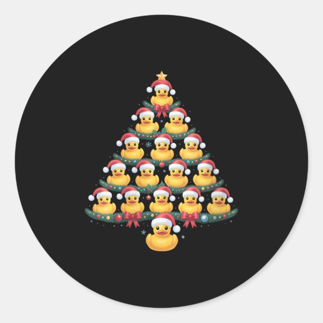 Womens Merry Christmas V-neck  Runder Aufkleber (Vorderseite)