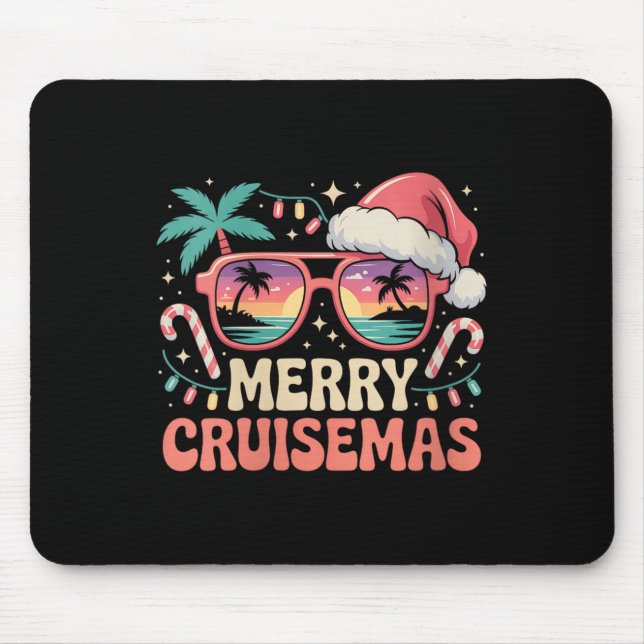Womens Merry Cruisemas 2025 2026 Christmas Santa R Mousepad (Vorne)