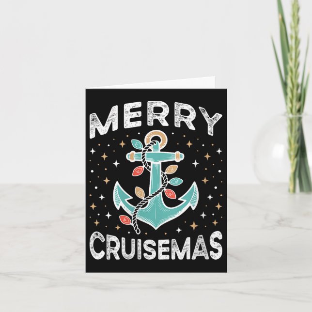 Womens Merry Cruisemas Cruise Mas Matching Family  Karte (Vorderseite)