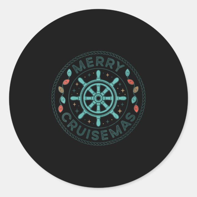 Womens Merry Cruisemas Cruise Mas Matching Family  Runder Aufkleber (Vorderseite)