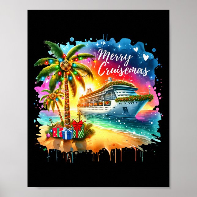 Womens Merry Cruisemas Family Cruise Christmas Fun Poster (Vorne)
