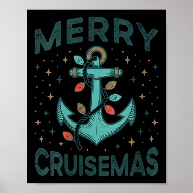 Womens Merry Cruisemas Matching Family Cruise Chri Poster (Vorne)