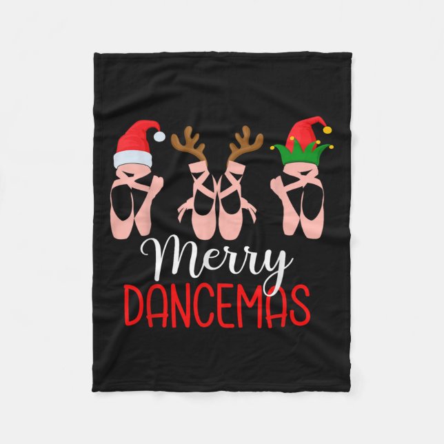 Womens Merry Dancemas Ballet Dancer Teacher Christ Fleecedecke (Vorderseite)