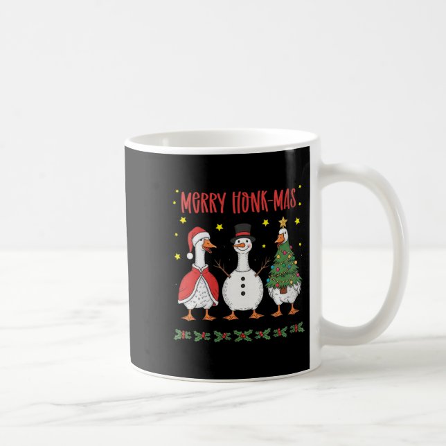 Womens Merry Honk-mas Funny Goose Christmas Humor  Kaffeetasse (Rechts)