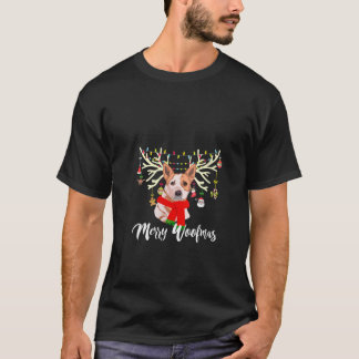 Womens Merry Woofmas Australian Cattle Dog Reindee T-Shirt