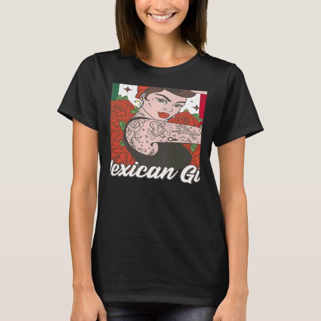 Womens Mexican Girl Mexicana T-Shirt (Vorderseite)