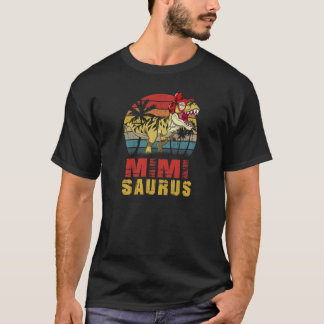 Womens Mimi Saurus Dinosaur Funny Mimisaurus T Rex T-Shirt