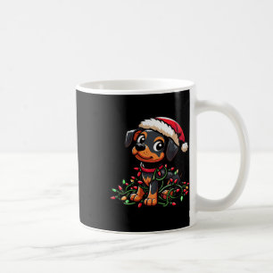 Womens Miniature Pinscher Weihnachtslicht Dog Fun Kaffeetasse