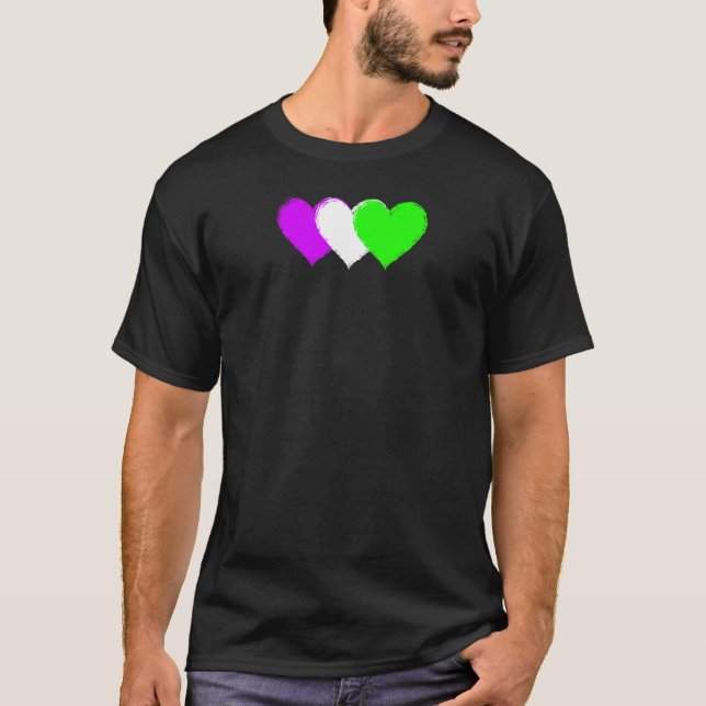 Womens Modern feminist Suffragette heart T-Shirt (Vorderseite)