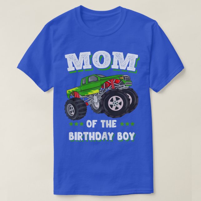 Womens Mom Of The Birthday Boy Fathers Monster Tru T-Shirt (Design vorne)
