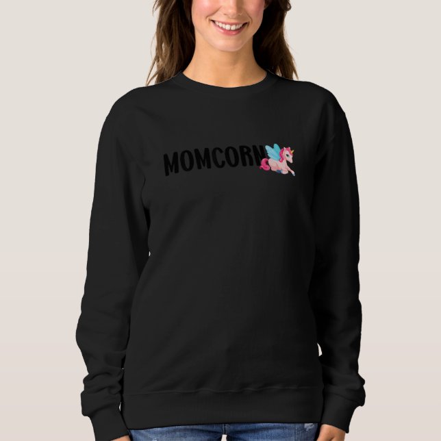 Womens Momcorn Unicorn Mom Sweatshirt (Vorderseite)