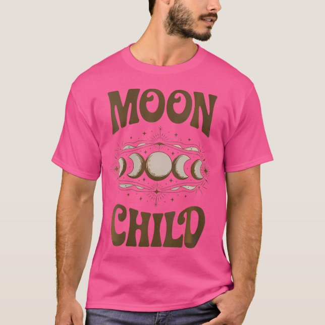 Womens Moon Child Moon Astronomie Sterne T-Shirt (Vorderseite)