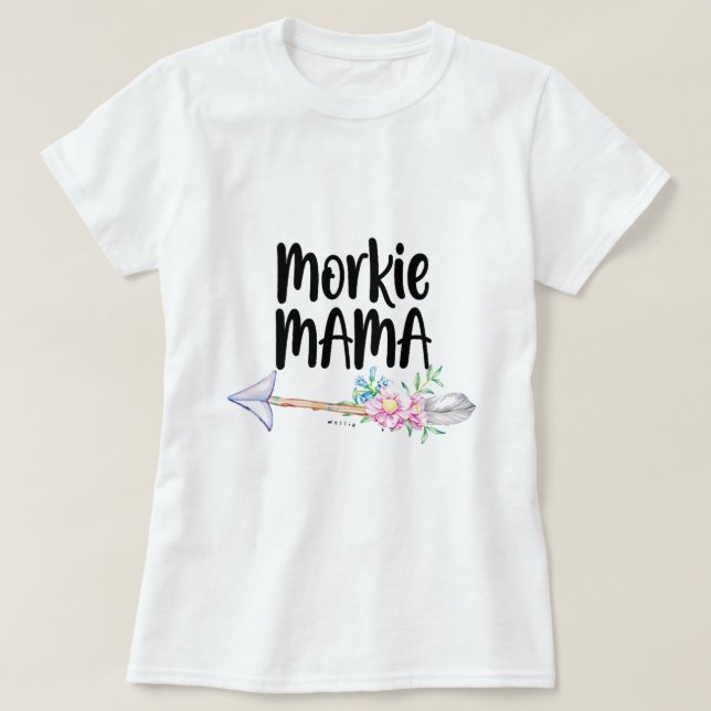 Womens Morkie Mama Niedlich Dog Lover Mama Yorkshi T-Shirt (Design vorne)
