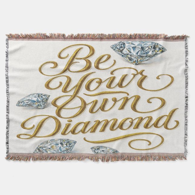 Women's Motivational Quote Blanket Decke (Vorderseite)