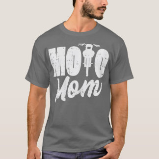 Womens Moto Mom Motorcycle Motocross Dirt Bike T-Shirt