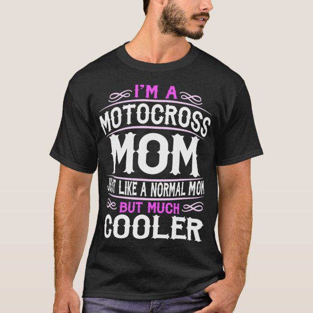 Womens Motocross Mom Cute Sporting Mom Gift T-Shirt (Vorderseite)
