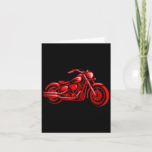 Women's Motorcycle Heart Biker Valentines Day Ride Karte (Vorderseite)