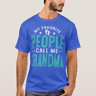 Womens My Favorite People Call Me Grandma Vintage  T-Shirt