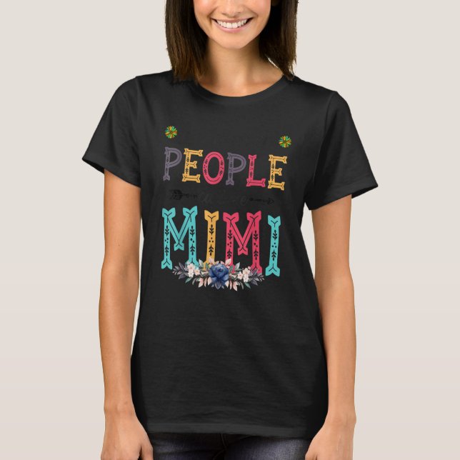 Womens My Favorite People Call Me Mimi Flower T-Shirt (Vorderseite)