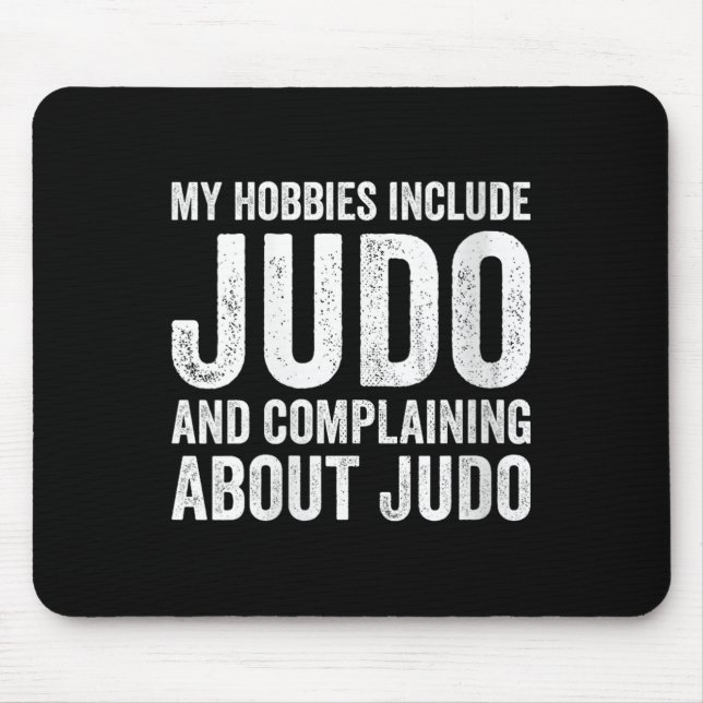 Womens My Hobbies Include Judo Funny Judoka V-neck Mousepad (Vorne)