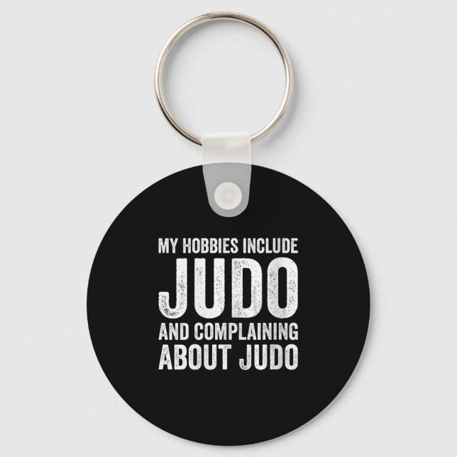 Womens My Hobbies Include Judo Funny Judoka V-neck Schlüsselanhänger (Vorderseite)