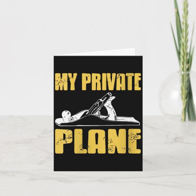 Womens My Private Plane Hand Tool Humor For Woodwo Karte (Vorderseite)