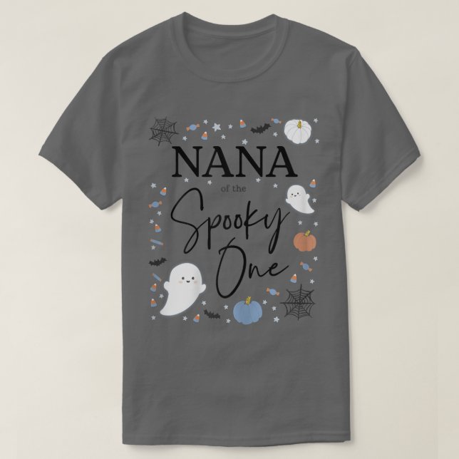 Womens Nana of the Spooky One First Birthday Blue  T-Shirt (Design vorne)