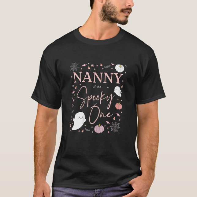 Womens Nanny of the Spooky One Girl First Birthday T-Shirt (Vorderseite)