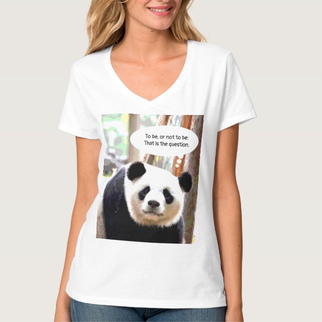 Womens / Neck TShirts Hamlet Quote Panda Bär (Vorderseite)
