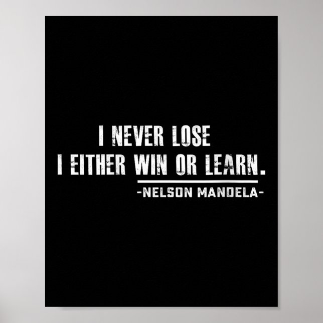 Womens Nelson Mandela's Motivational Quote V-neck  Poster (Vorne)
