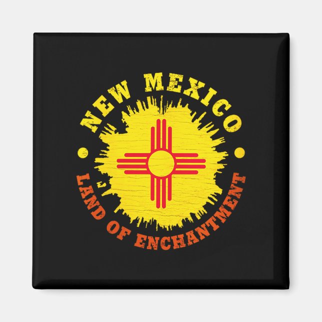 Womens New Mexico Enchantment State Flag V-neck  Magnet (Vorne)