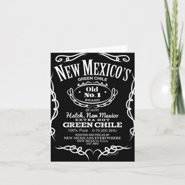 Womens New Mexico's Old No. 1 Hatch Green Chile No Karte (Vorderseite)