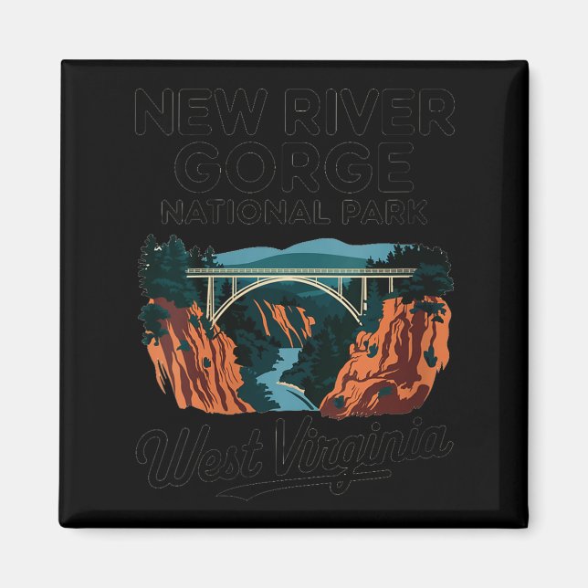 Womens New River Gorge West Virginia National Park Magnet (Vorne)