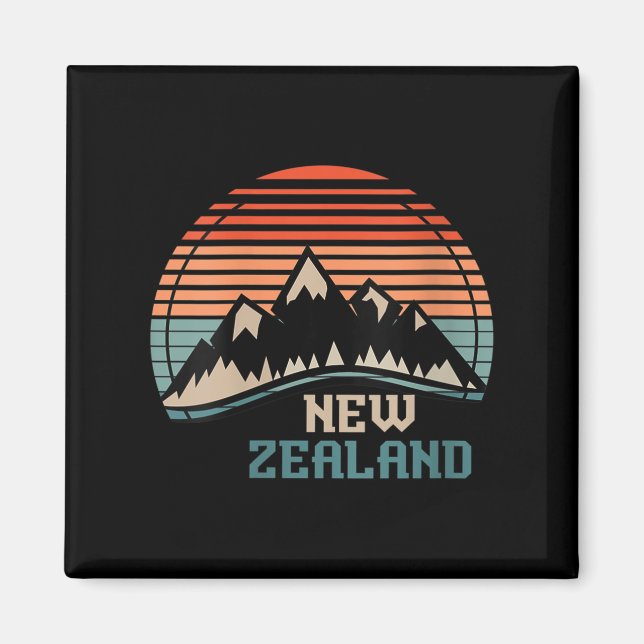 Womens New Zealand Mountain Hiking Gift New Zealan Magnet (Vorne)