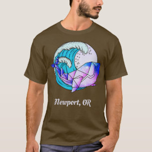 Womens Newport oder Japanisch Paint Geometric Orca T-Shirt